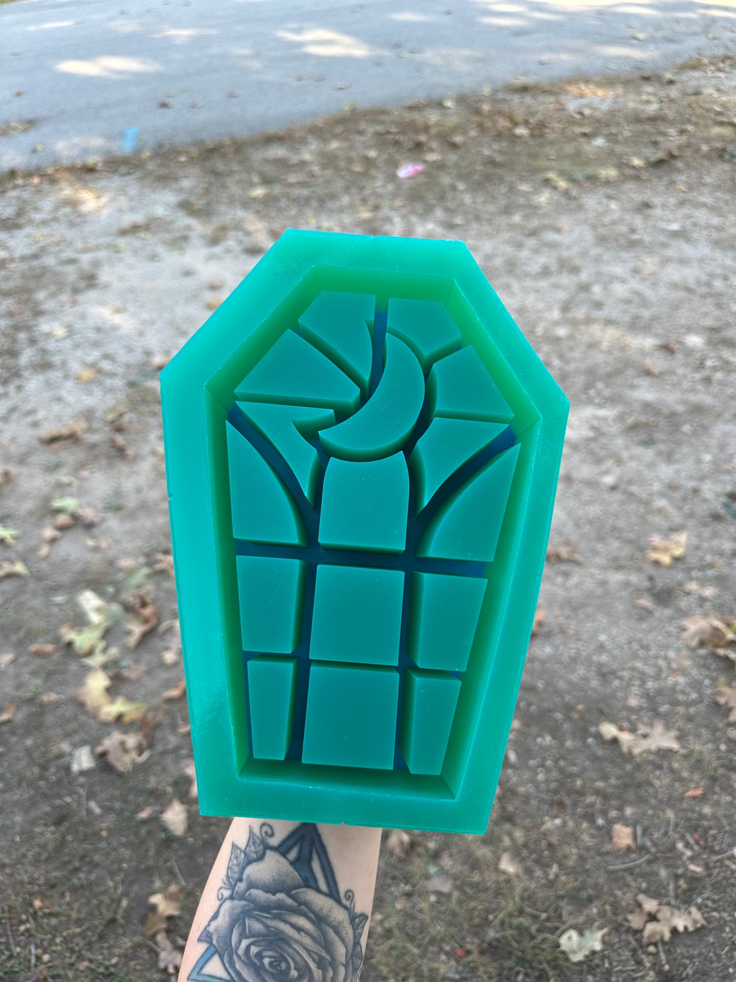3D Coffin Crescent Moon Shelf Mold
