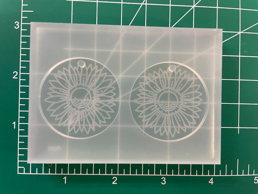 Sunflower (Round) Earrings Mold