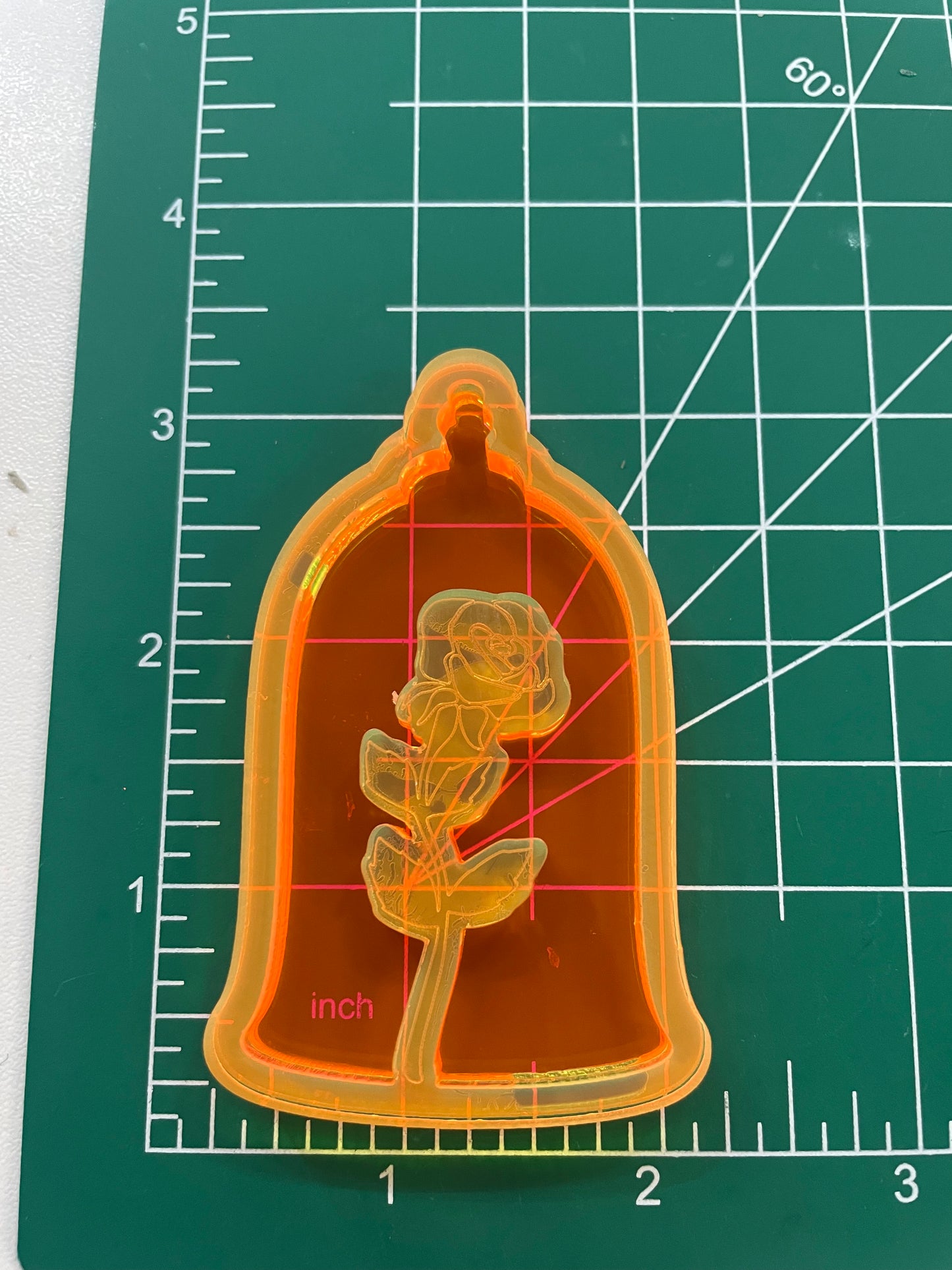 Beauty and the Beast Rose Shaker Keychain Mold