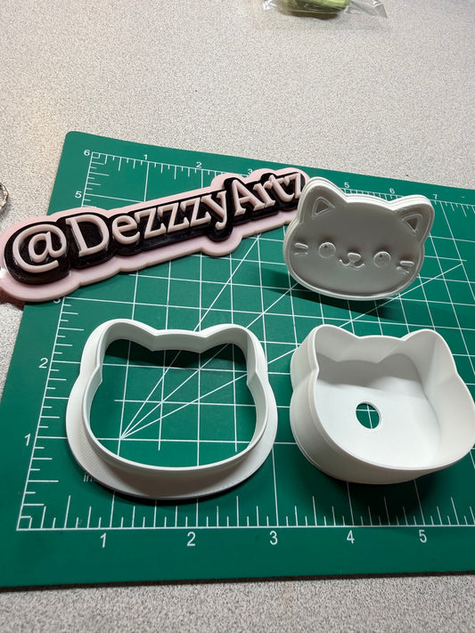 Cutie Cat Cake Pop Cutter, Pusher, and Fondant Embosser Set