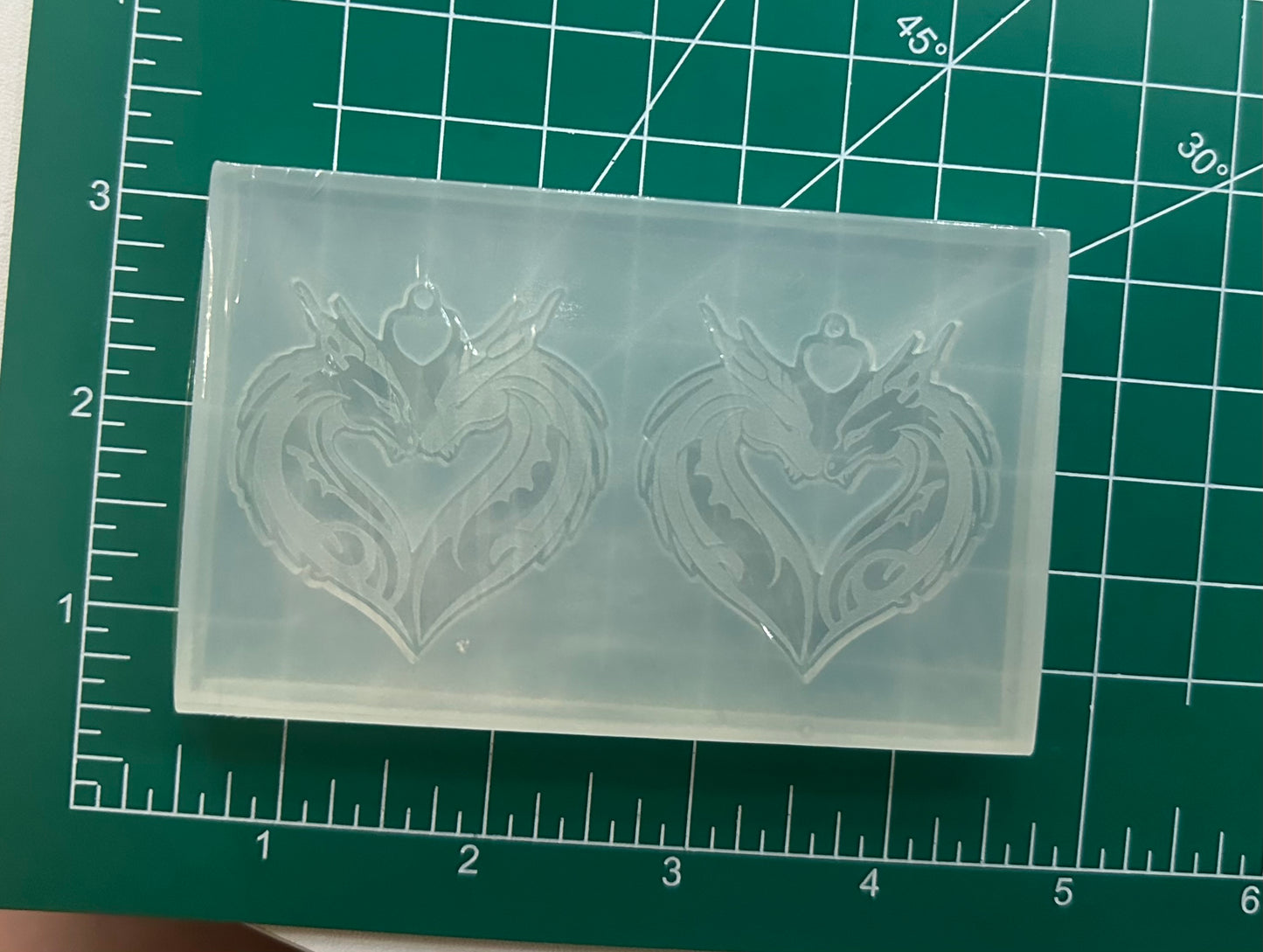 Twin Dragon Lovers Earrings Mold