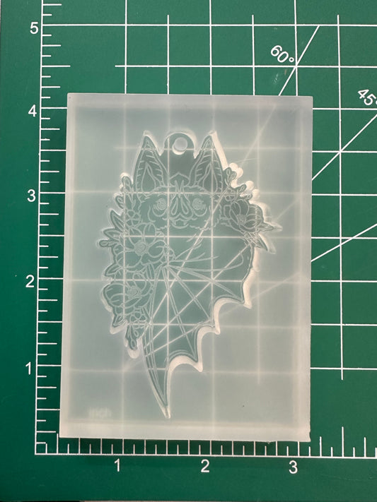 Floral Bat Keychain Mold