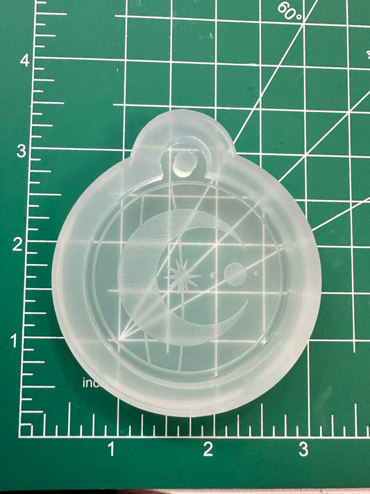 Celestial Moon & Star Keychain Mold