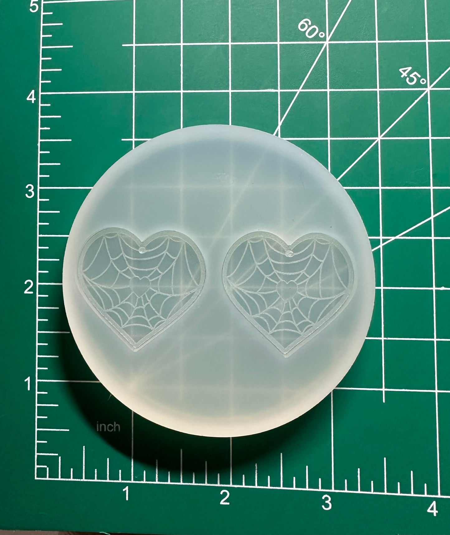 Spiderweb Heart Earrings Mold