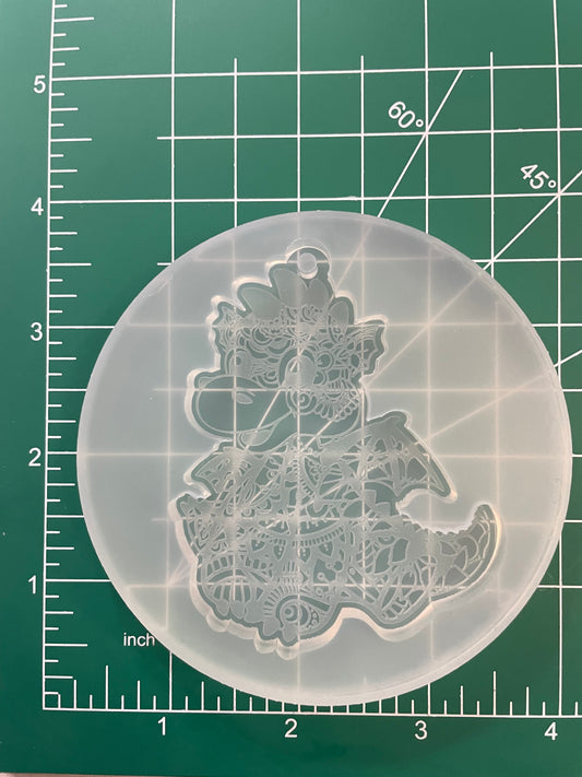 Patterned Cute Dragon Keychain Mold