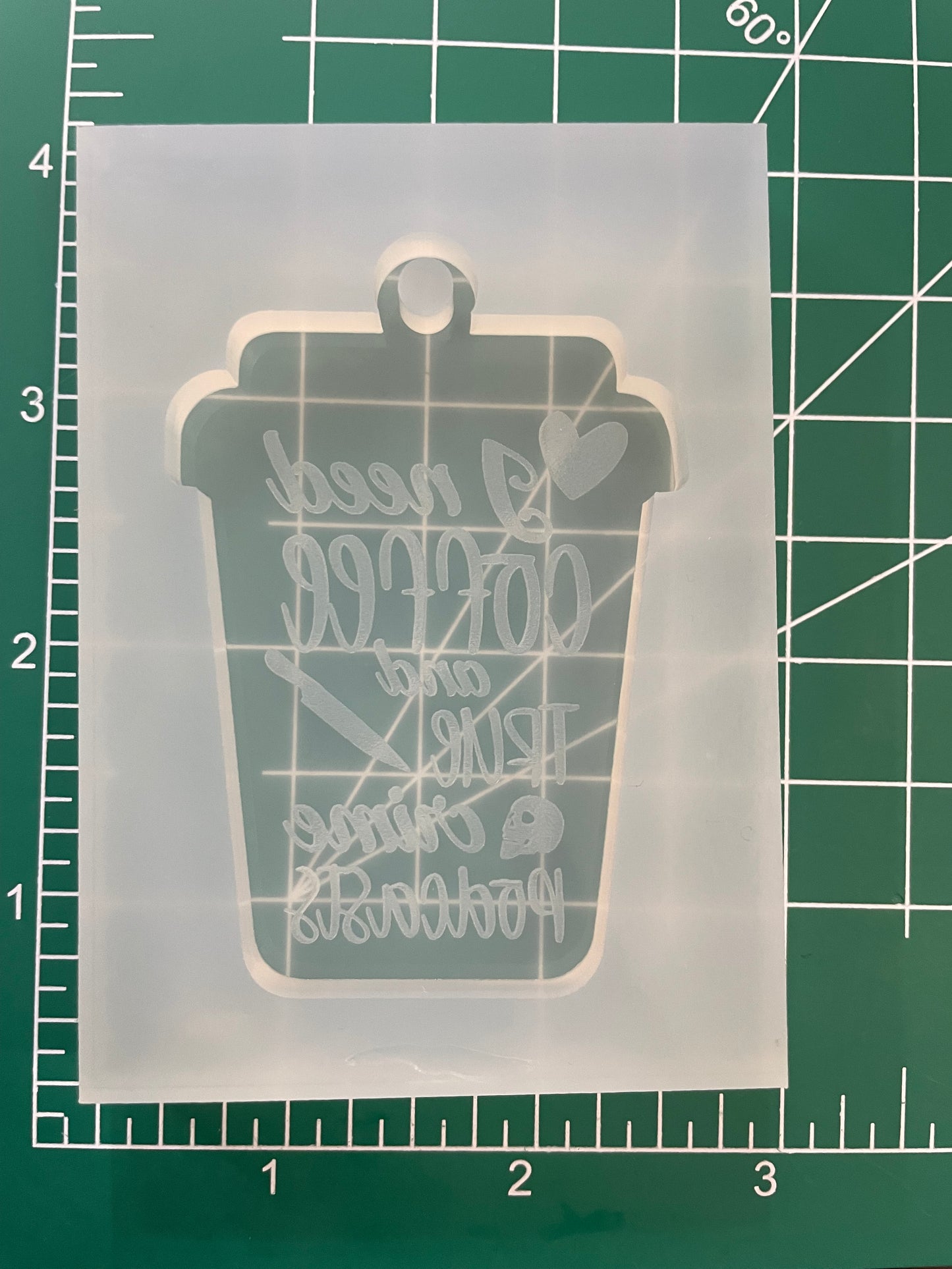 ‘ I need coffee and true crime podcasts’ Keychain Mold