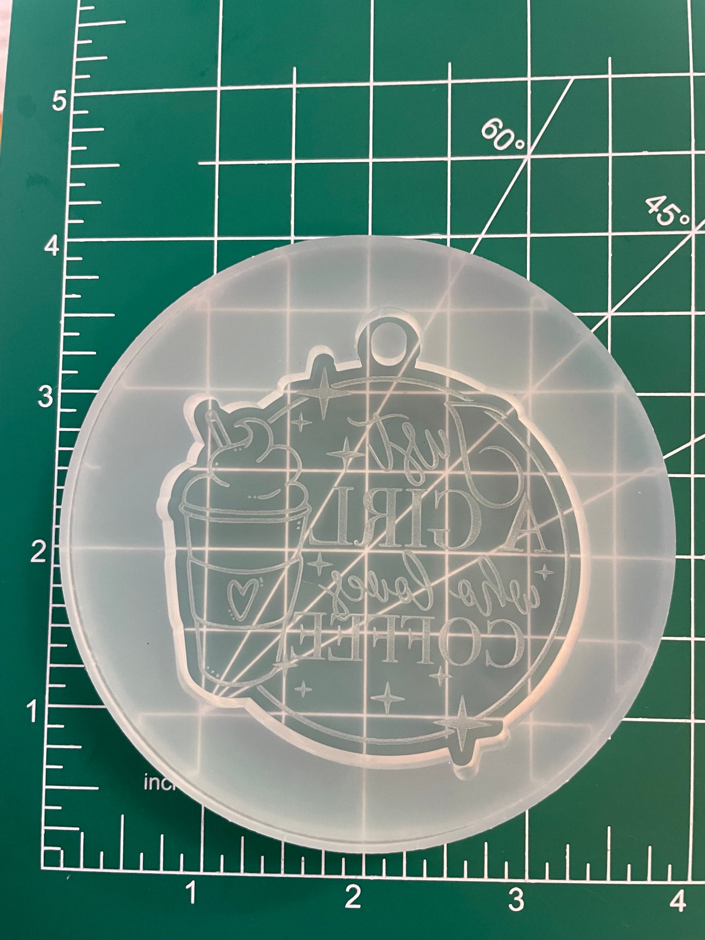 ‘Just a girl who loves coffee’ Keychain Mold