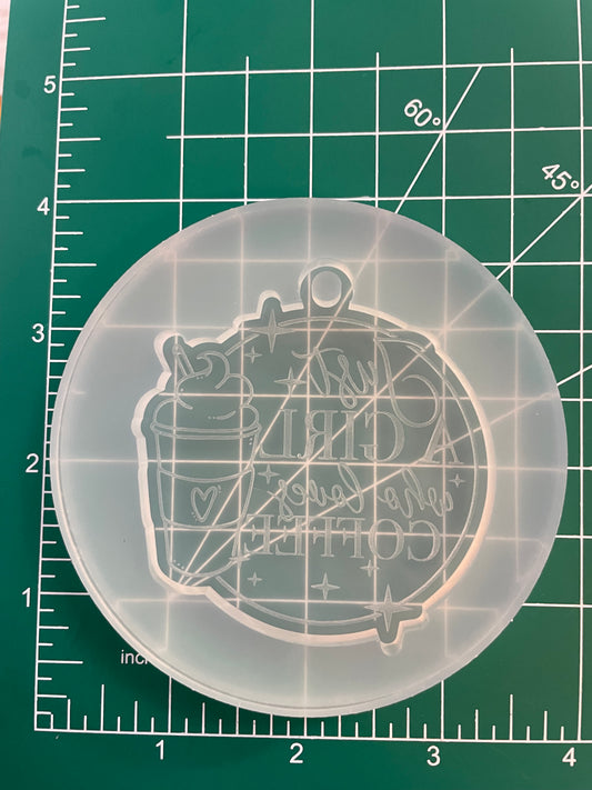 ‘Just a girl who loves coffee’ Keychain Mold