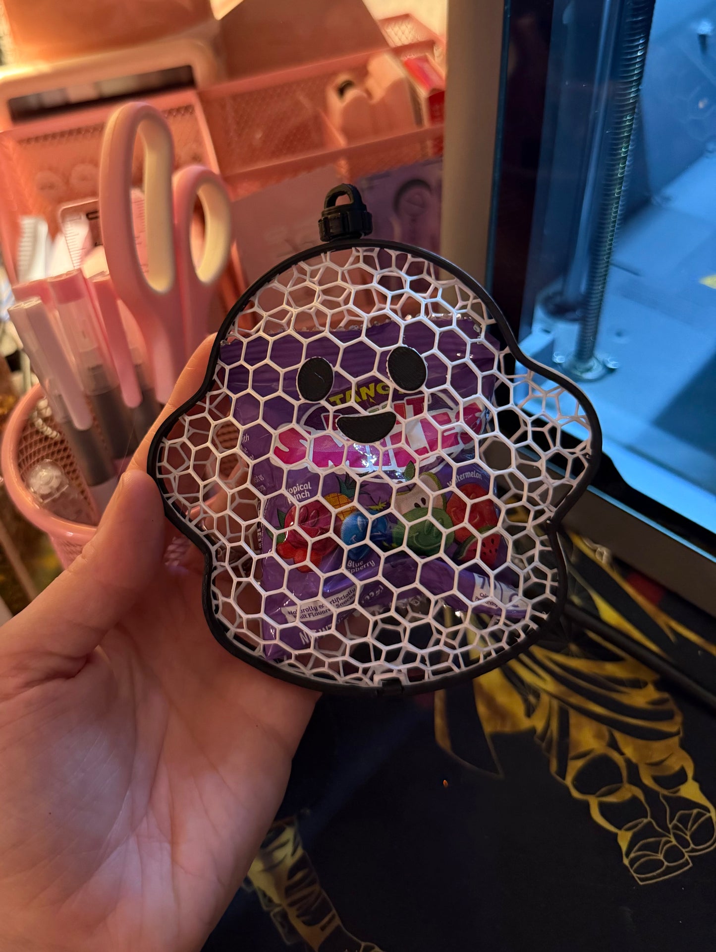 Happy Ghost Mesh Treat Container