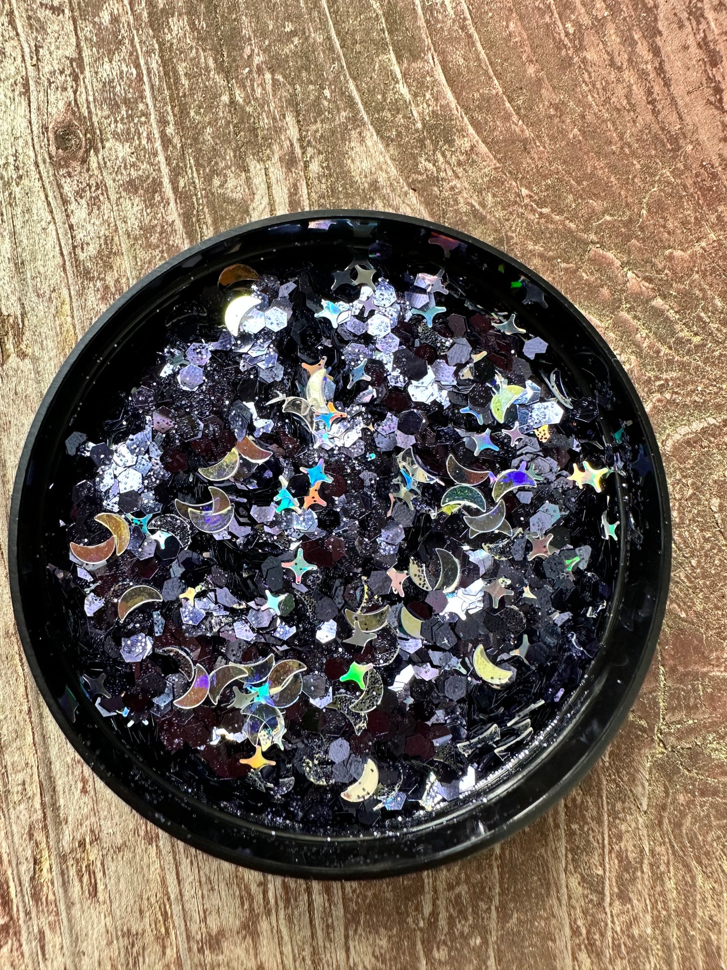 Moon Rise- DezzzyArtz Glitter (with holo moon/star fillers!)