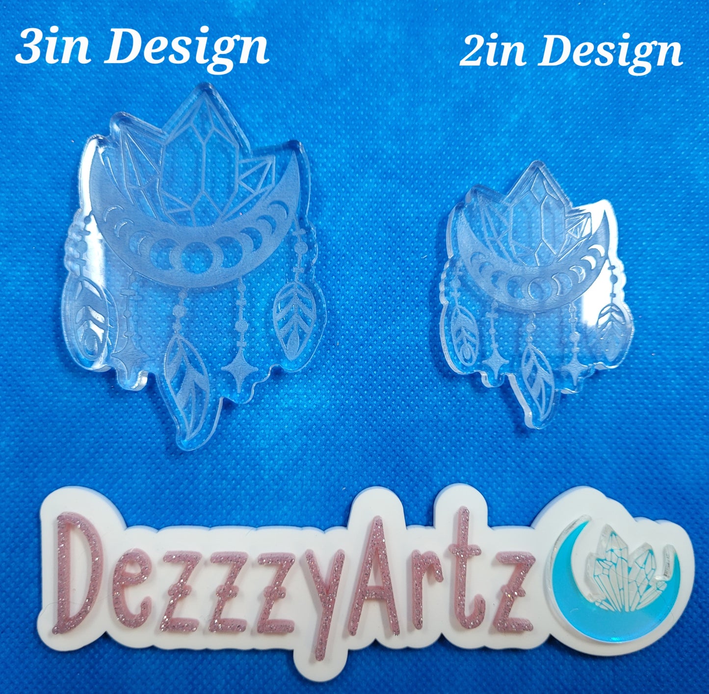 Crescent Moon Crystal Dreamcatcher Mold