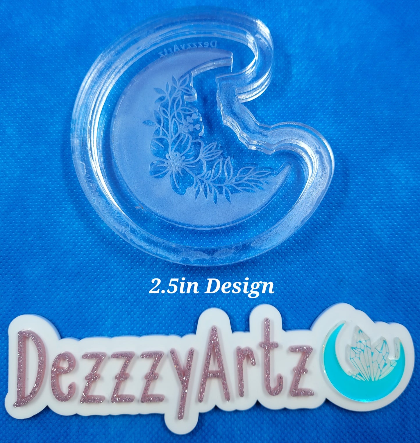 Floral Crescent Moon Mold