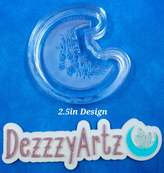 Floral Crescent Moon Mold