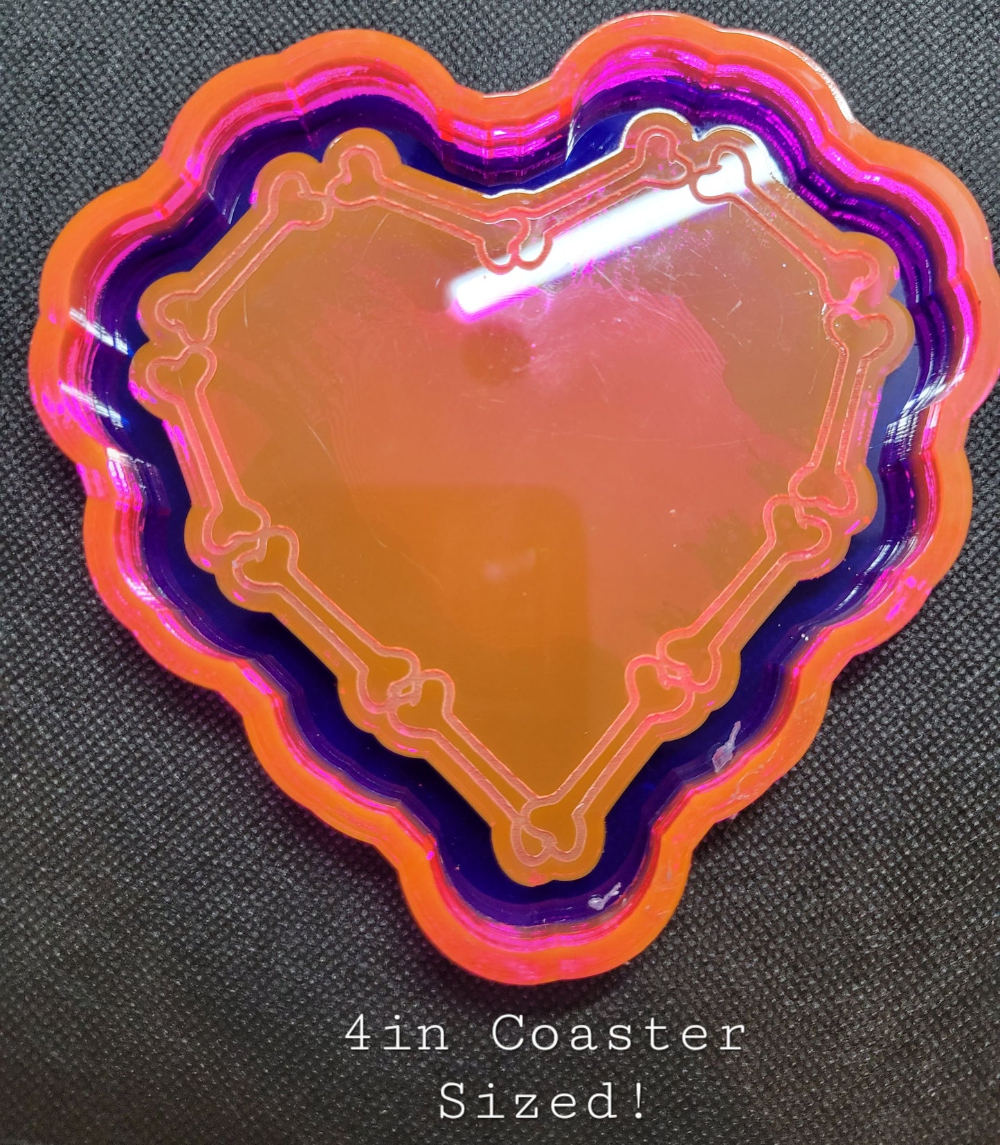 Heart Bone Coaster Mold