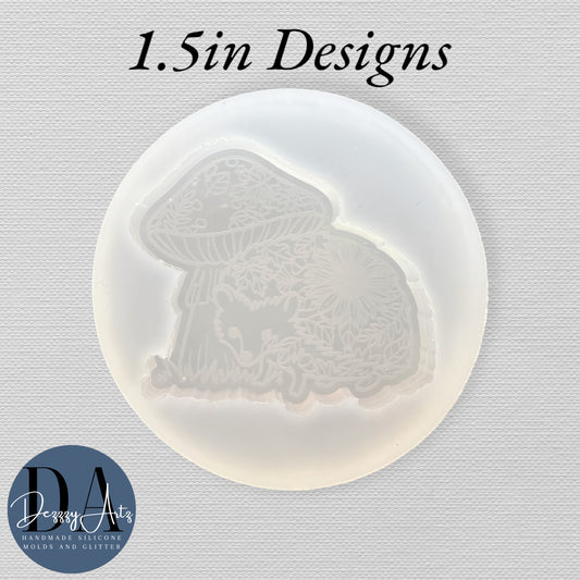 Floral Mushroom Hedgehog Silicone Mold