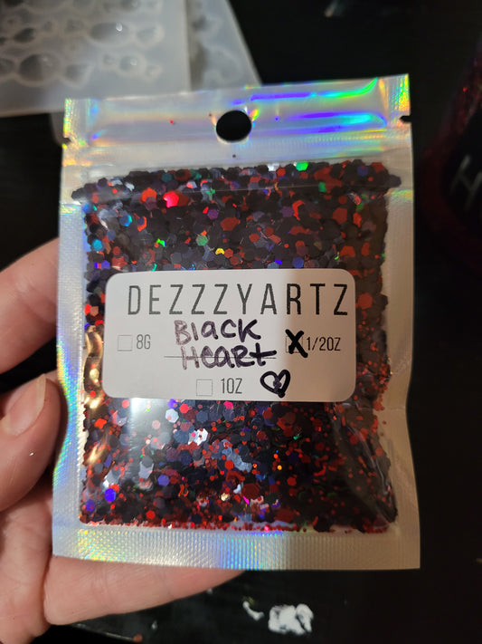 Black Heart DezzzyArtz Glitter