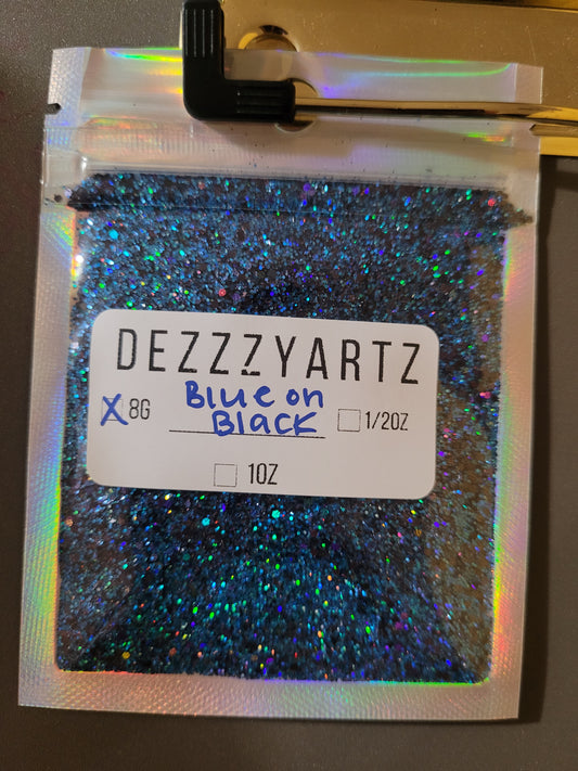 Blue on Black DezzzyArtz Glitter