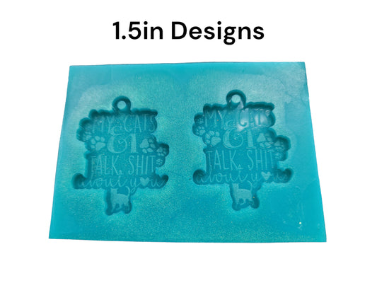 ‘My Cats and I Talk Shit About You’ Earrings Silicone Mold