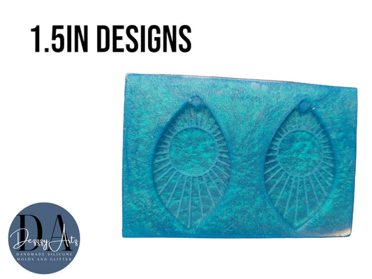 Abstract Sun (Design 2) Earrings Silicone Mold